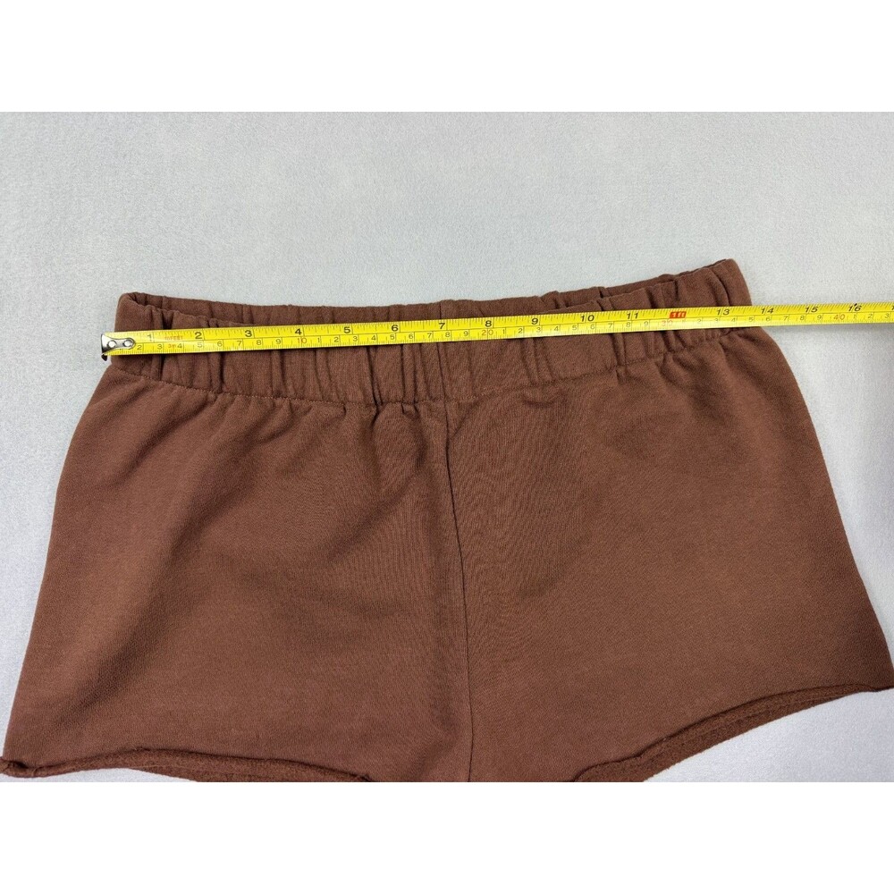 Playboy X Pacsun Y2K Rhinestone Brown Raw Hem Sweat Mini Shorts Women’s XS - Picture 5 of 7